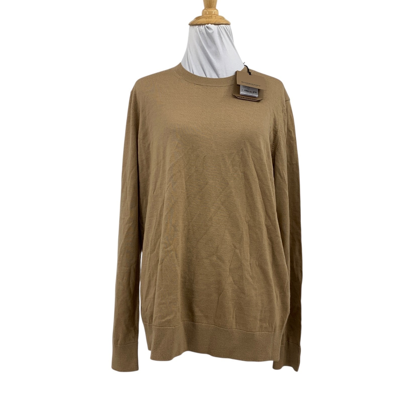 Burberry Sweater Womens L Large Wool Knitwear Crew Long Sleeve Soft Pullover